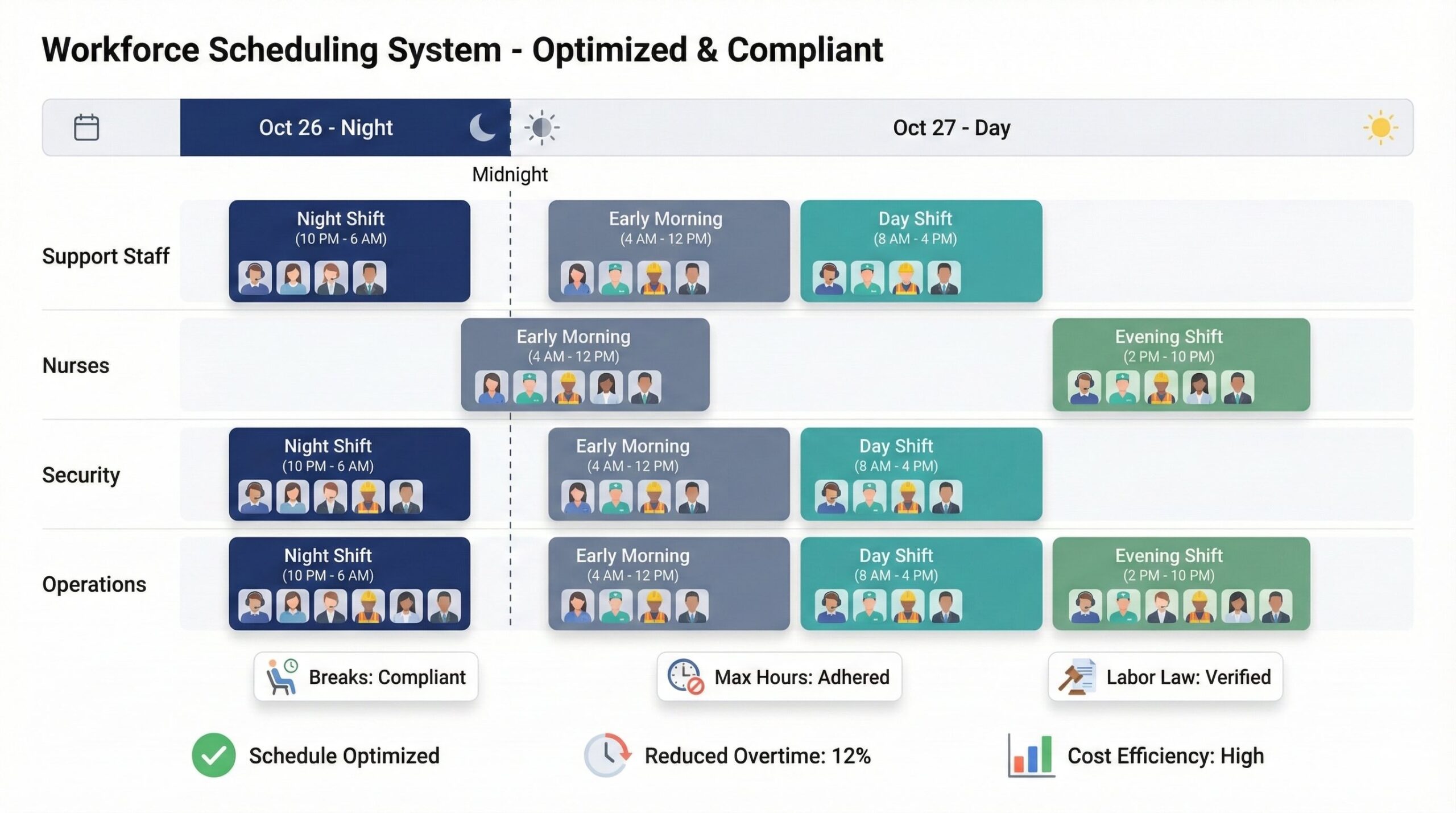 Multiple Shifts Management