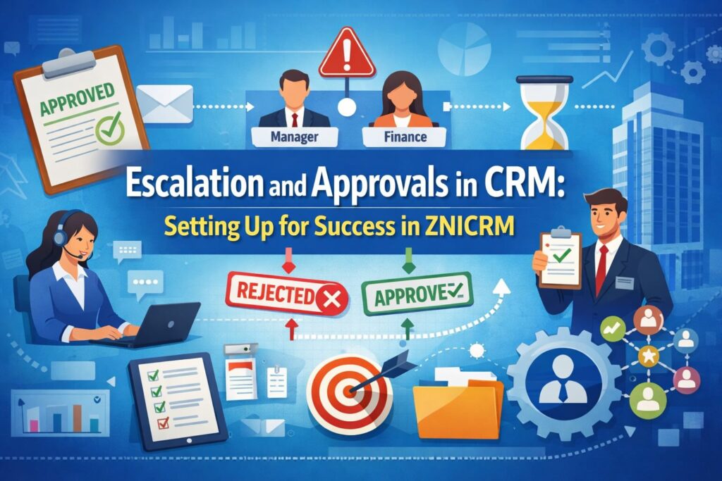 Escalation and approvals in CRM