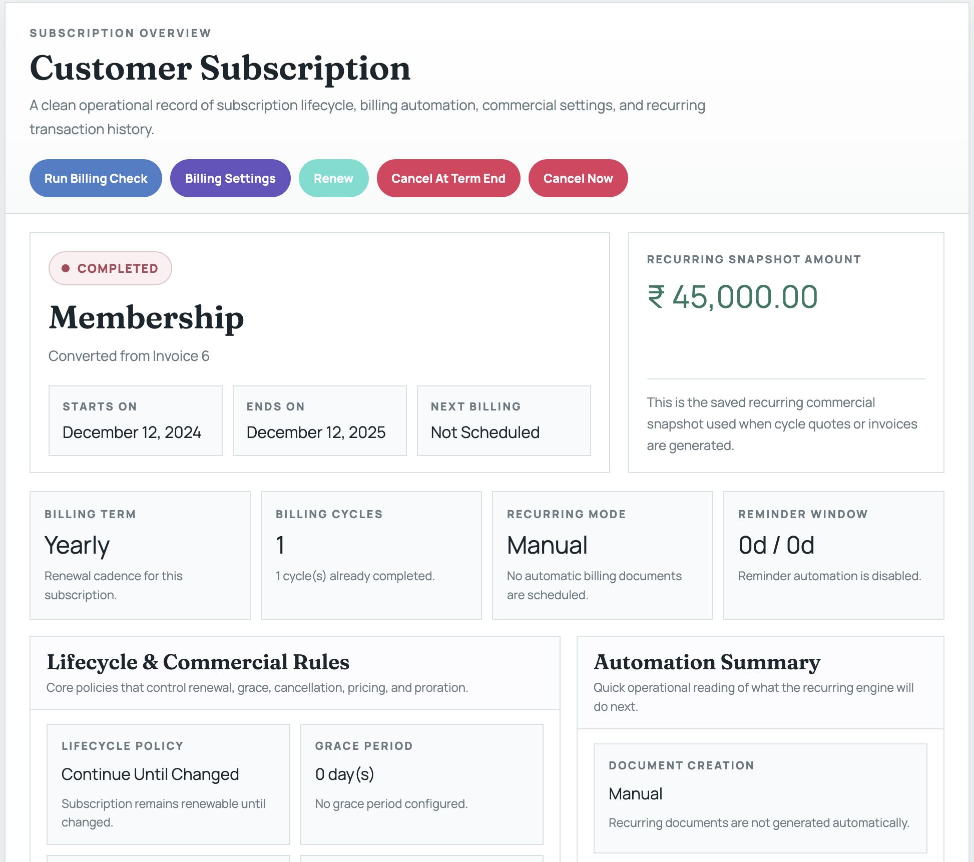 Subscription Example